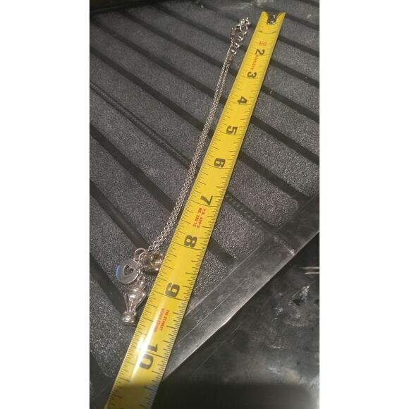 Brighton Heart Silver Plated Dangle Necklace Adjustable - Picture 4 of 5